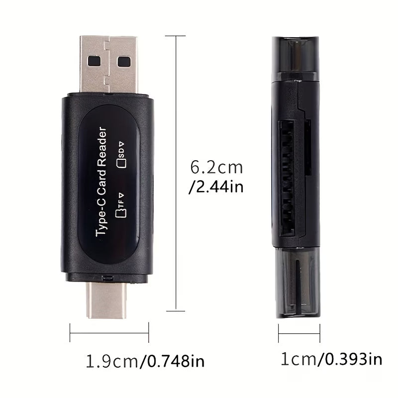 4-in-1 USB & USB-C SD Card Reader