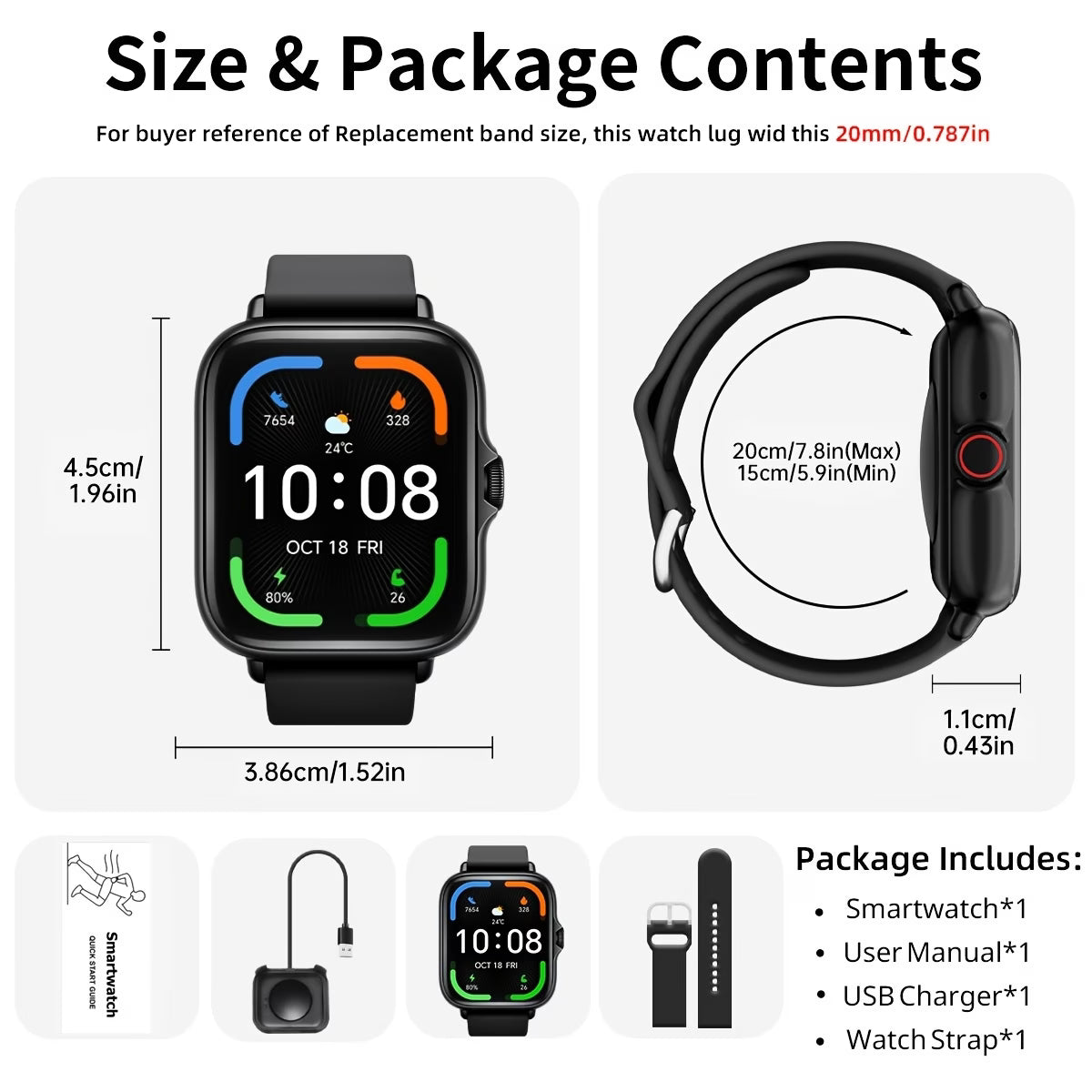 1.83" Smart Fitness Watch