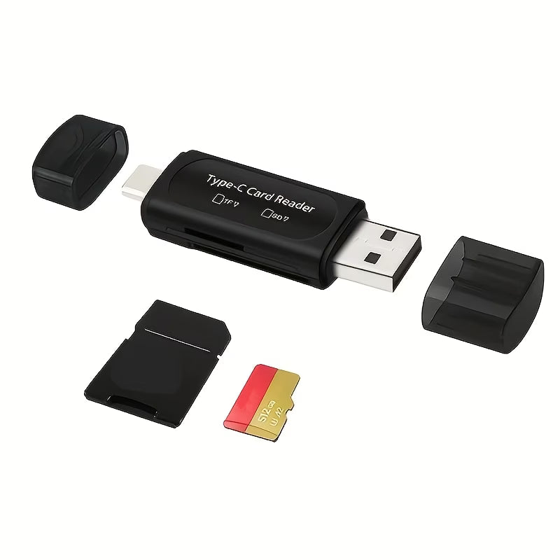 4-in-1 USB &amp; USB-C SD Card Reader