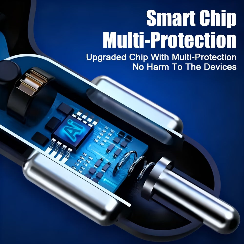 6-in-1 Fast Car Charger with Digital Display